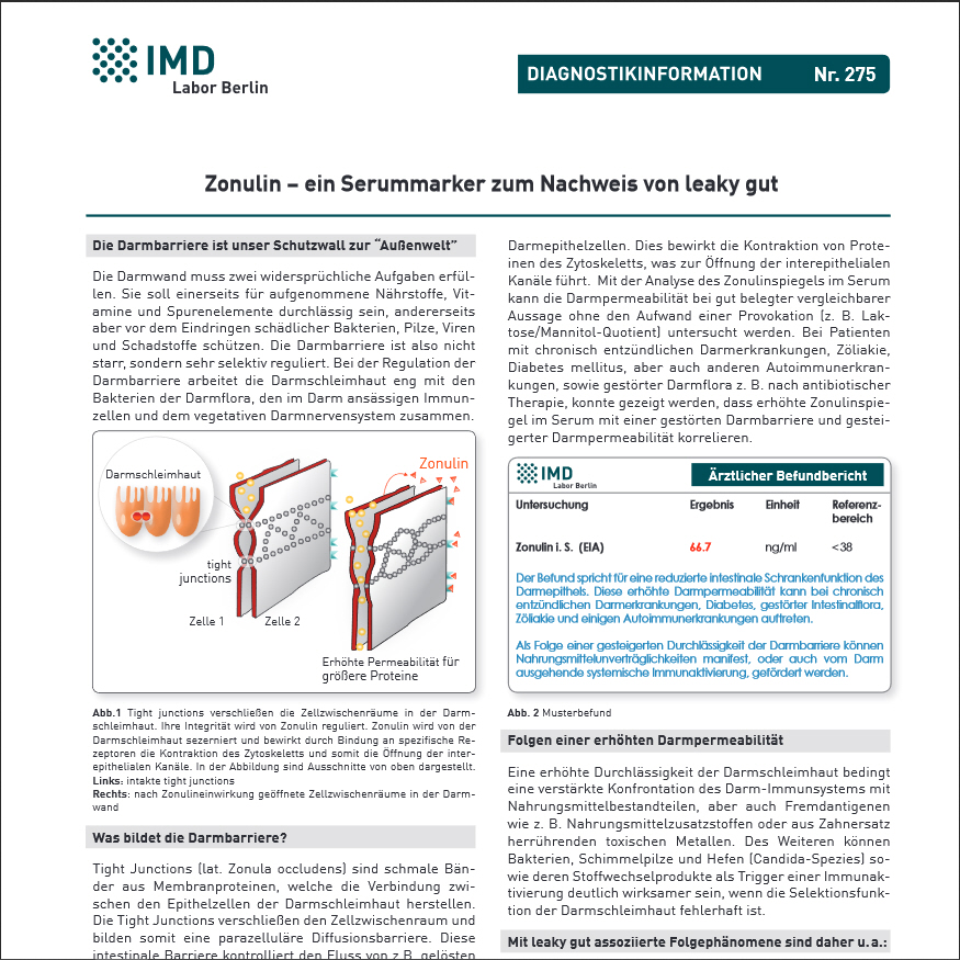 Zonulin - Biomarker Leaky gut